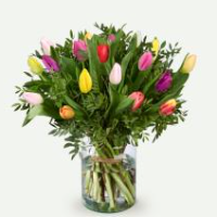 Boeket Talitha – kleurrijk tulpenboeket Groot